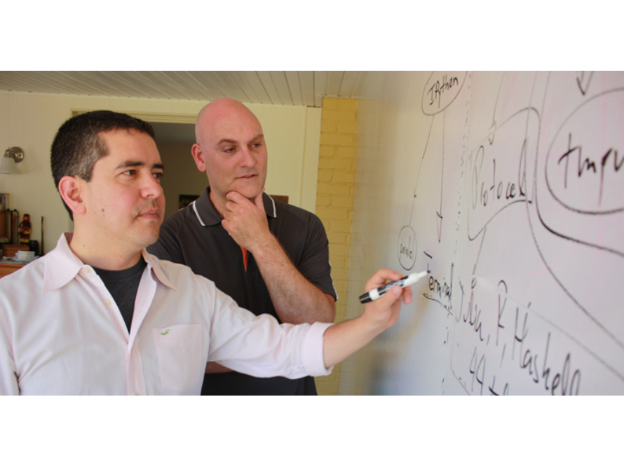 Fernando Perez at a whiteboard